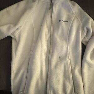 Columbia Cream Fleece Jacket size Small!